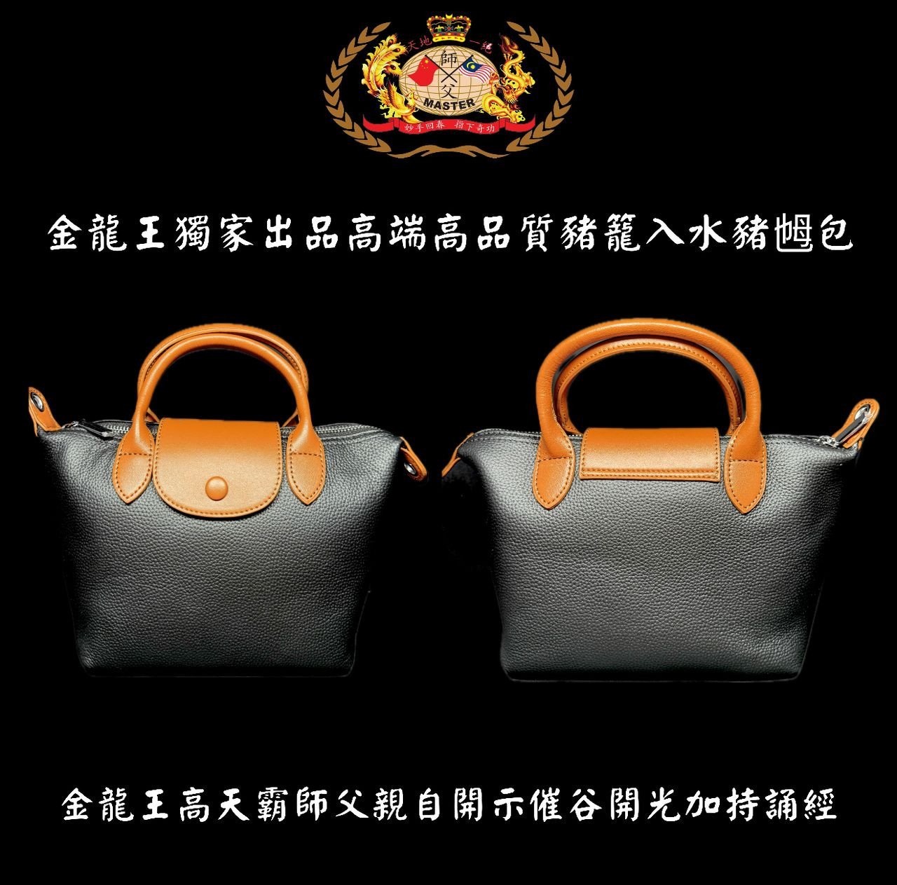 高贵高端特强猪笼入水手提猪乸包 Elegant & extra-strength Wealth-roll-in handbag